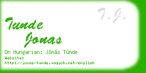 tunde jonas business card